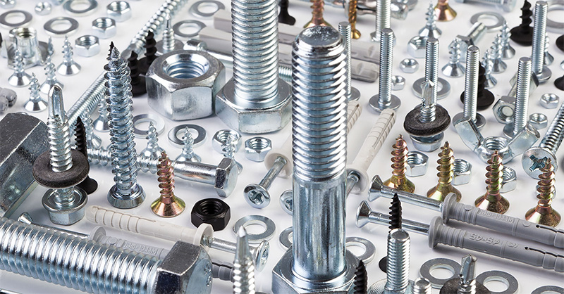 Assorted bolts, screws, nuts and washers